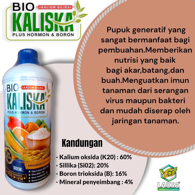 pupuk KALIUM SILIKA cair 1liter (Harga bisa berubah saat Promo)