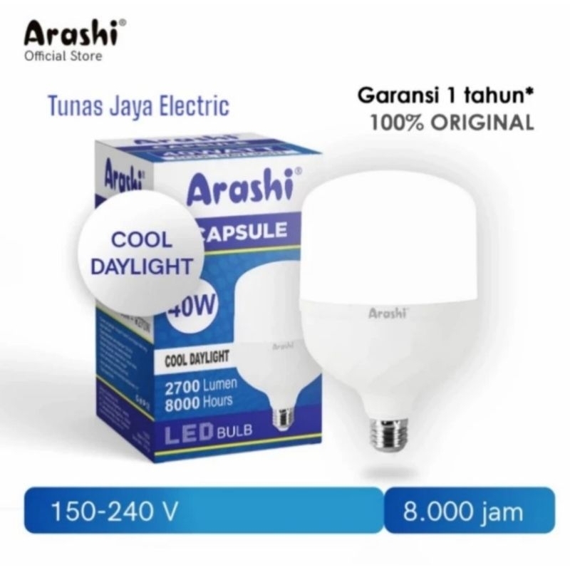 ARASHI Lampu LED Capsule 40W CDL (GARANSI 1 Tahun)