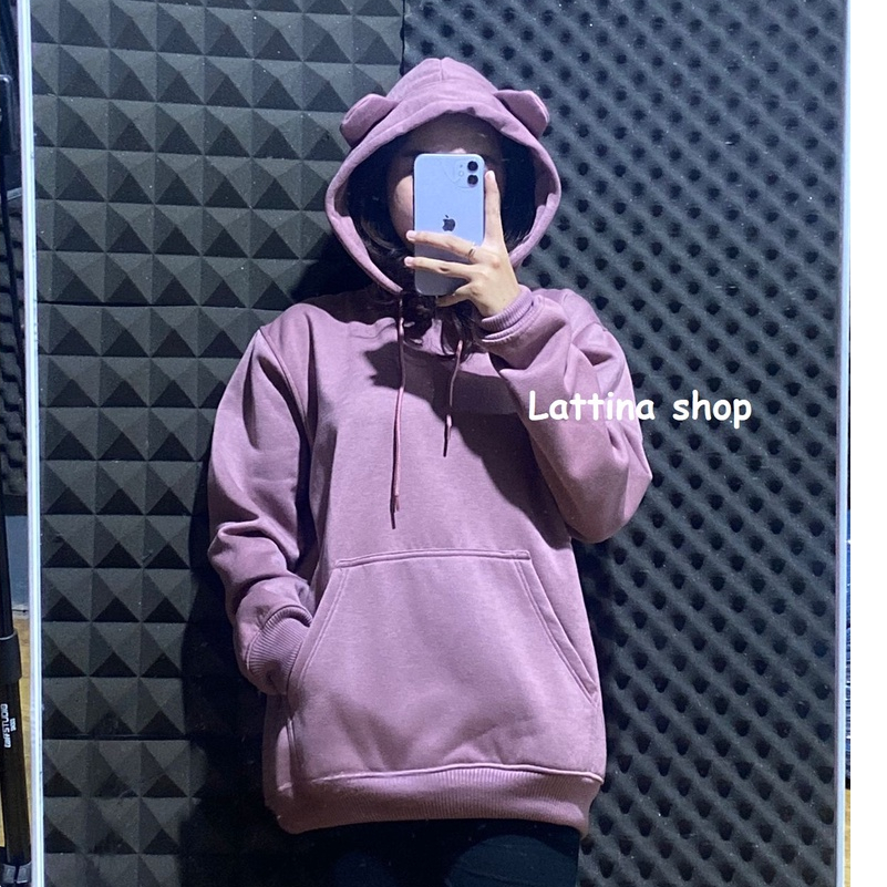 Alula Hoodie / Hoodie polos oversize saku tudung kuping