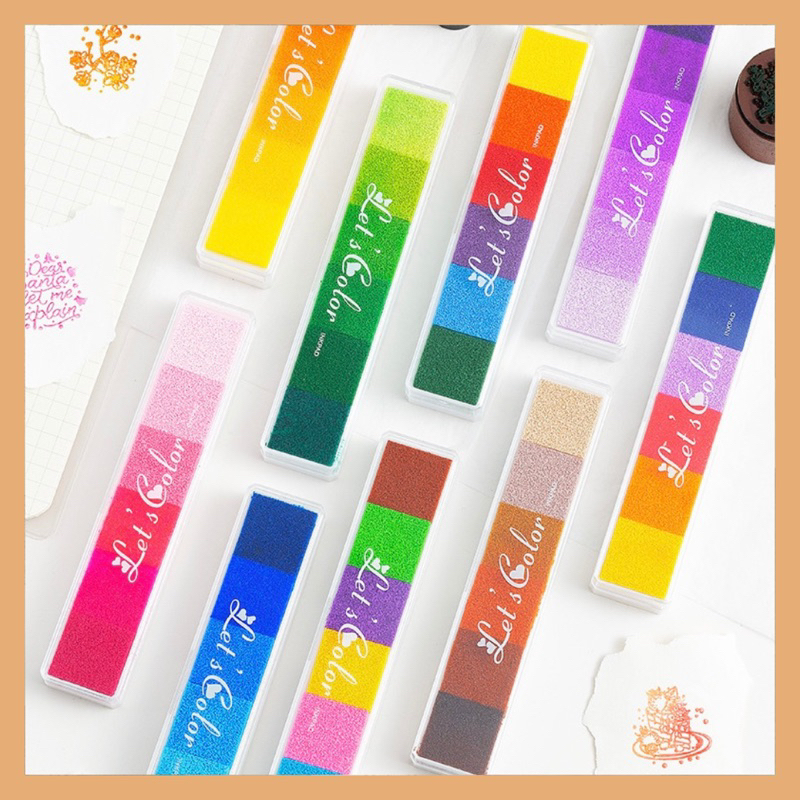 

Stempel Bak Cap Warna Warni isi 6 warna / Ink Pad 6 Colors