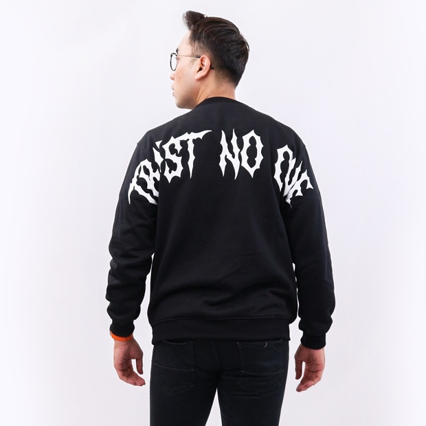 Parisdivarious Sweater Hoodie Sweatshirt Crewneck Trust No One Bahan Fleece Size S - XXL (Pria &amp; Wanita)