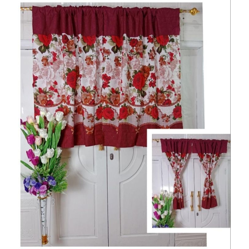 Gorden Jendela Pendek model serut, Gorden Jendela Sekolah (1 lembar aja)