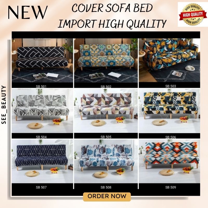 SEETM43 COVER SOFA BED MOTIF COVER SOFA SARUNG SOFA BED ELASTIS COVER SOFA INOAC IFORMA SOFA TAMU FASIA - Cover SOFA BED Sarung SOFA BED stretch elastis NAVY RECTANGLE cover (sarung sofa bed)hanya sarung nya ✅BISA COD✅ COVER SOFA BED ELASTIS / SARUNG SOFA