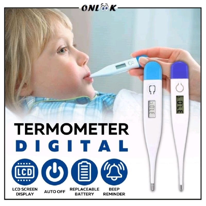 Thermometer Digital Alat Pengukur Suhu Badan Tubuh Bayi Baby Anak Termometer Mulut Ukur Ketiak