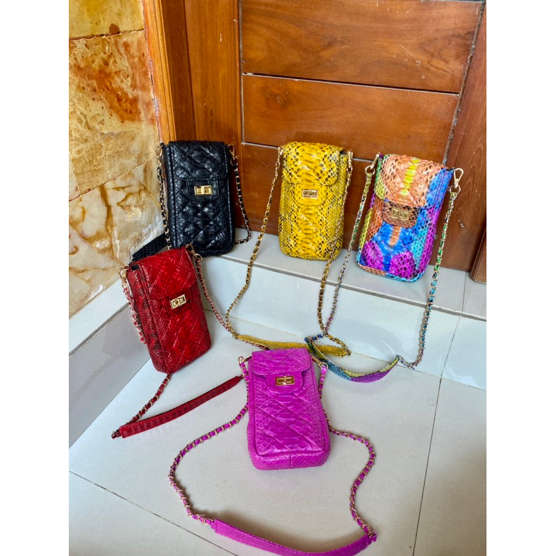 Tas hp smoxe kulit ular python asli