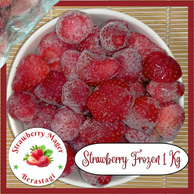 

Strawberry beku Frozen 1 Kg khusus Medan (READY Stock)