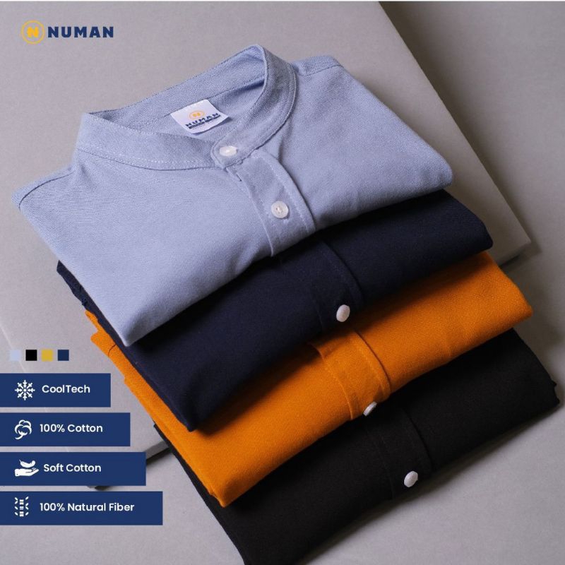 Kemeja Shanghai Premium T-shirt Soft Cotton CollTech Combed Pique Diamond Basic