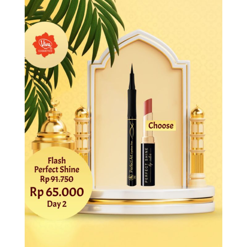 Paket 1 Perfect Art Eye Liner Pen Black1 Perfect Shine Lip Color _(bisa pilih varian)_