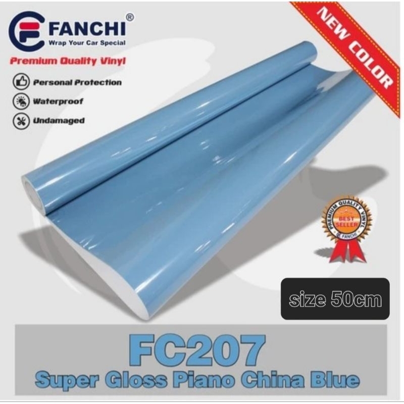 ROLL Sticker Fanchi FC207 Super Gloss Piano China Blue 50cm × 8,5m ROLL