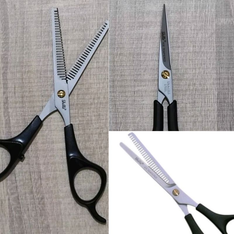 

Gunting Shilla set gunting potong penipis 2 sisi original