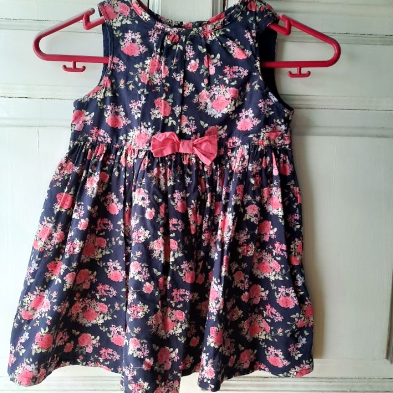 12-18 Preloved H&M HnM Flower Dress Anak Gaun Bayi Murah