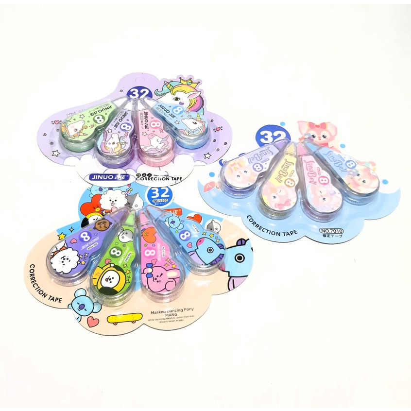 

Harga Grosir (1packs/4pcs ) Correction Tape Kertas Karakter CR-0864/NO-9156