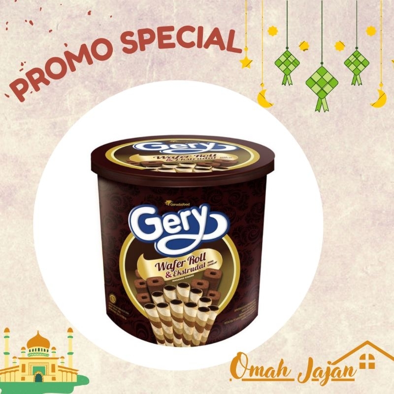 

NEW!!! Gery Wafer Roll & Ekstrudal kemasan toples 350 gram rasa Coklat murah Kemasan baru