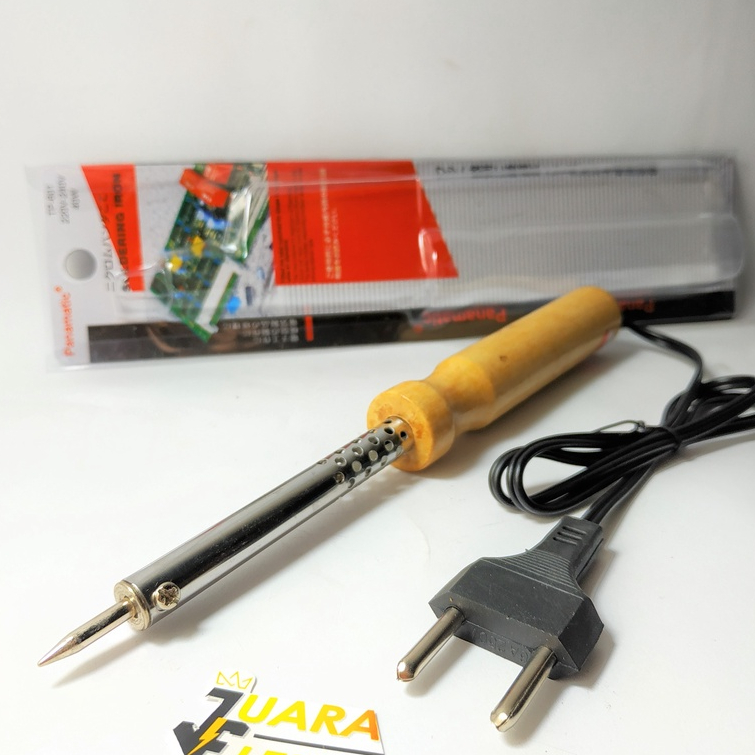 Soldering Iron 40 Watt Gagang Kayu | Solder 40 Watt Murah Model Gagang Kayu