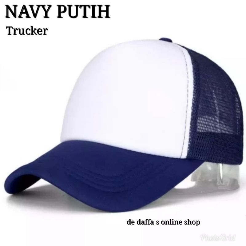 TOPI JARING POLOS TRUCKER PRIA / WANITA DEWASA