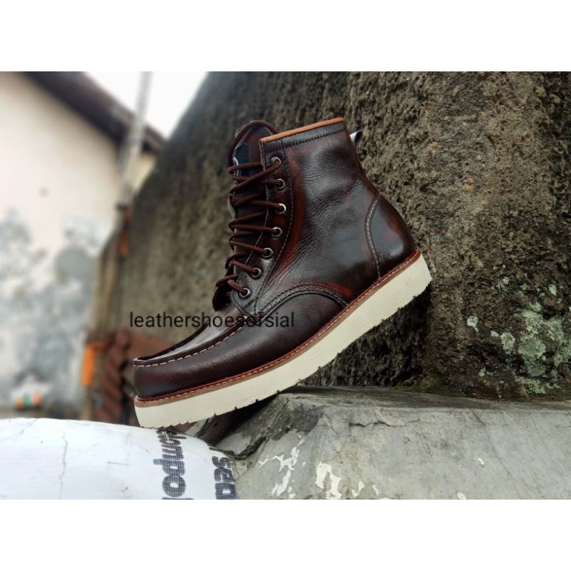 Terbaru Sepatu Model Redwing Moctoe Boots Sepatu Redwing Original Teather Fhasion Pria