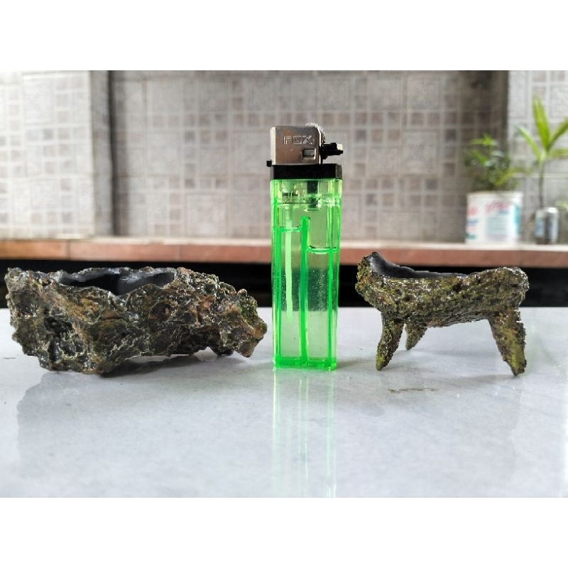 Pot Bonsai motif batu karang/ bunga mini /aquascape/ Ornamen Bonsai Shito /shohin/mame mini lucu Bah