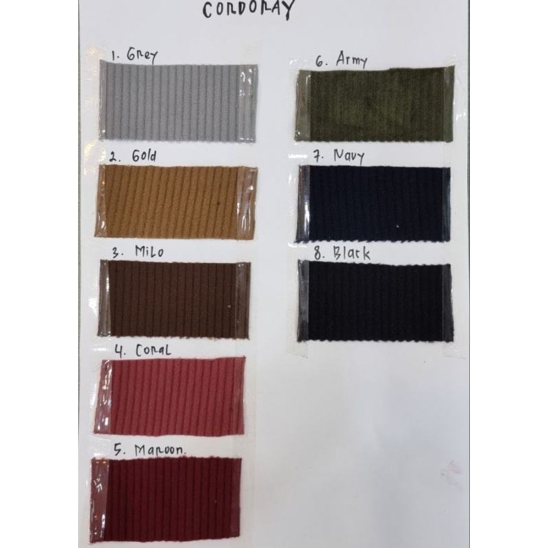 Kain cordoray corduroy codoray kodoray kodorai Premium grade a