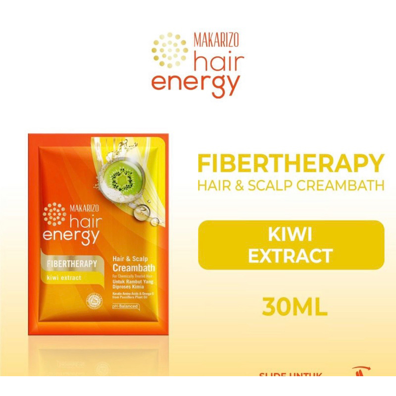 Makarizo Creambath Sachet Fibertherapy Hair Energy Hair &amp; Scalp Masker Rambut Krimbat Saset