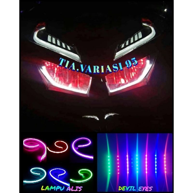 PAKETAN LAMPU ALIS DAN DEVIL EYES VARIO 150/125 FLEKSIBEL NO BINTIK