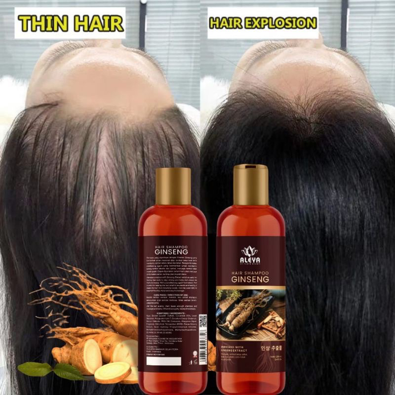 PROMO‼️Shampoo Penumbuh Rambut Botak Shampoo Ginseng Penumbuh Rambut Obat Botak Vitamin Rambut Penumbuh ALEYA SHAMPO