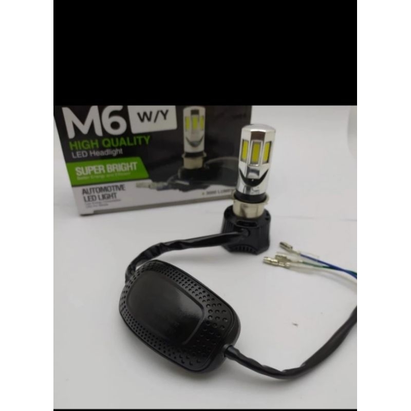 Lampu motor Led ECO 9 putih dan kuning 6 sisi terang