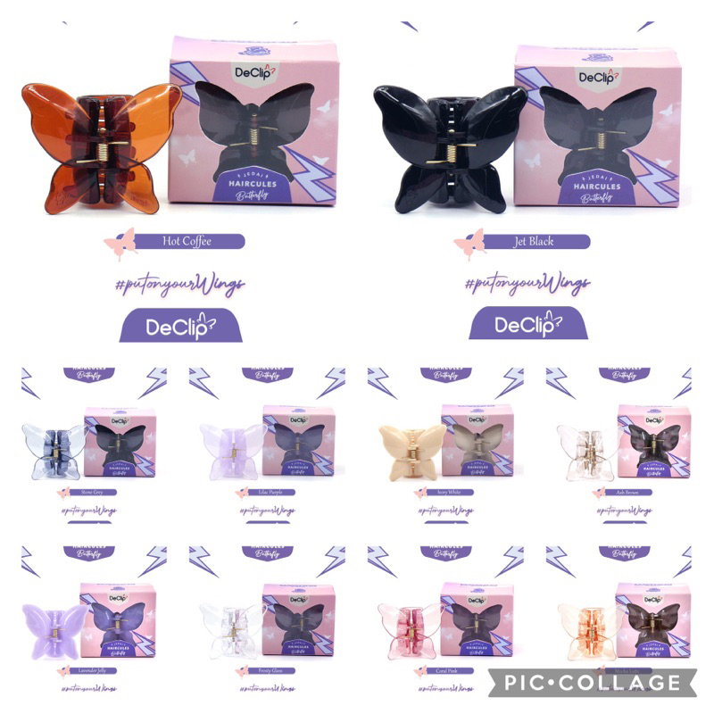 Jedai Butterfly HAIRCULES Jepit Kupu Gigi 4 Ukuran 4,5 cm