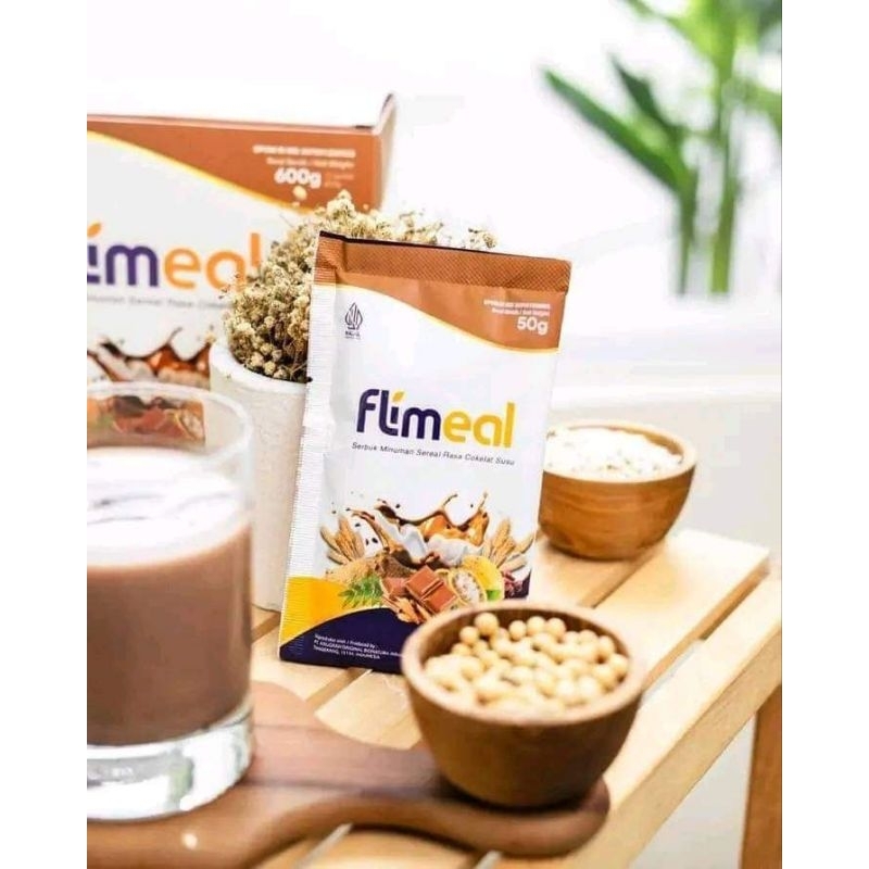 

1 SASET FLIMEAL BY FLIMTY MEAL REPLACEMENT RASA COKLAT SUSU TARO STRAWBERY