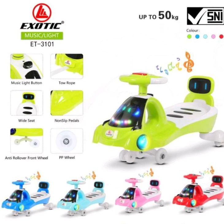 Swing Car Mainan Mobil Anak Exotic 3101