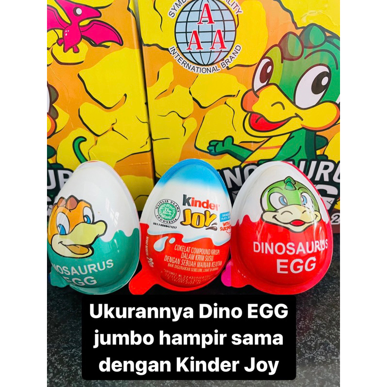 DINOSAURUS EEG ISI SUPER JUMBO 24PCS / Bentuknya sama dengan kinder joy