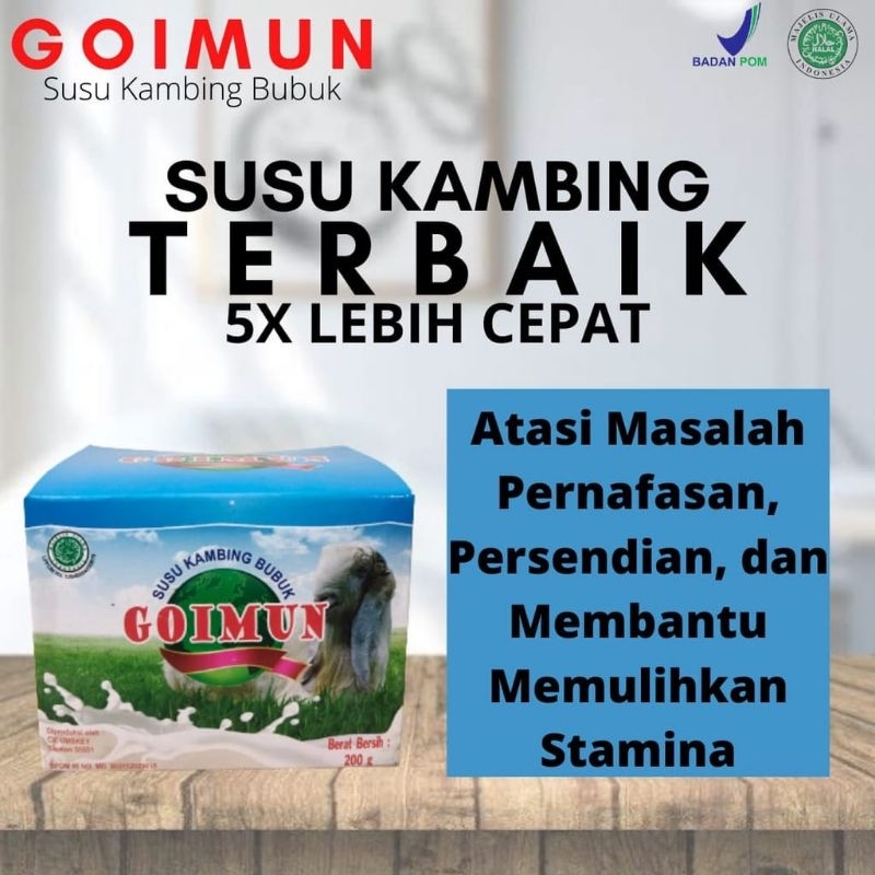 

Susu Kambing Etawa GOIMUN 1 Box isi 10 Sachet @25 Gram