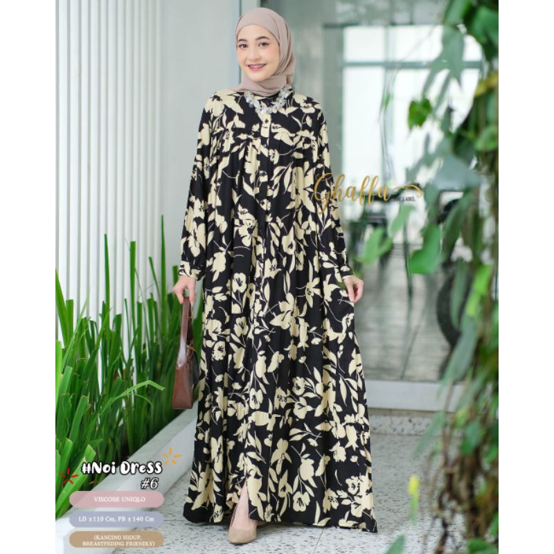 GAFFA THE LABEL, NOI DRESS#6 , viscose uniqlo(kancing hidup, breasstfeeding friendly)