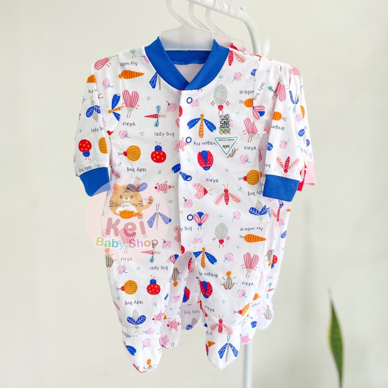 Nova Sleepsuit Bayi Newborn Tutup Kaki - Sleepsuit Nova Premium Tutup Kaki