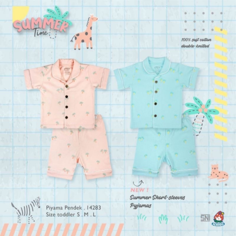 Ichigo Stelan Pendek Kerah Lipat Uk. S-L Summer Time (1 Pcs) IC-SPDKL