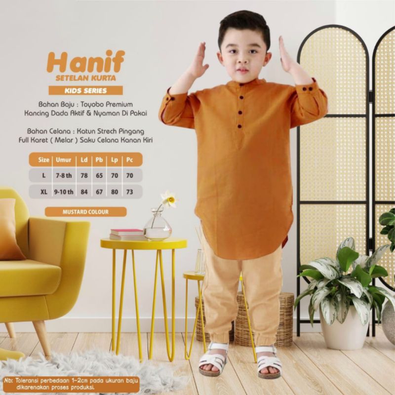 HANIF SETELAN BAJU MUSLIM ANAK