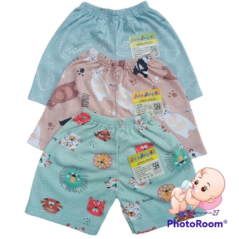 PRODUK TERBARU!!!AIRIN 3PC Celana Bayi Model Segi Ukuran Newborn 0-6Bulan SNI HIGHT QUALITY