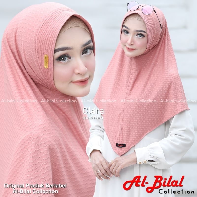 [Al Bilal Hijab] CLARA ••hijab instan pet motif••hijab instan jersey panini