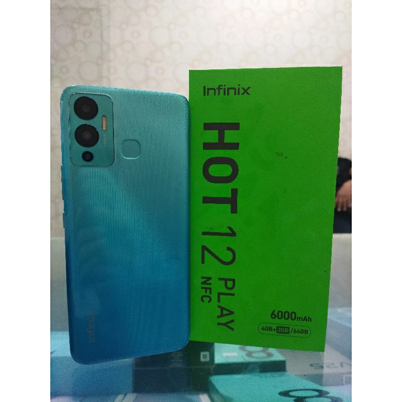 infinix hot 12 play nfc 4/64 second fullset
