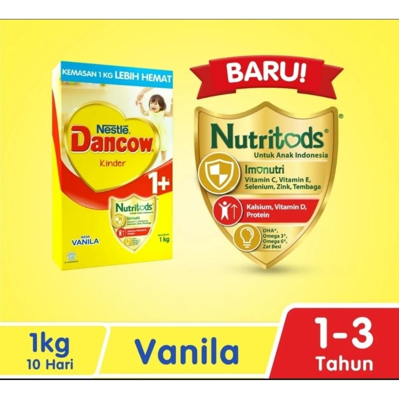 Dancow 1+ 3+ vanila 1kg