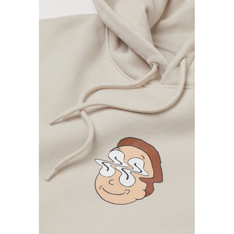 COD 12.12 Hoodie H&amp;M Rick and Morty Beige Sweater HnM Pria Wanita