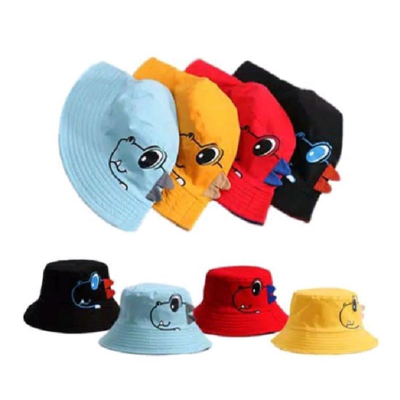 Topi Bucket hat anak dino kekinian (usia 1-8 tahun)