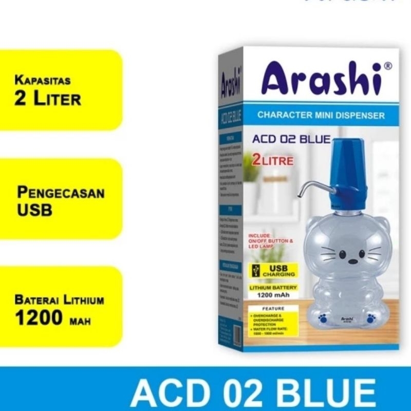 Dispenser Mini Karakter Arashi ACD 02  2 Liter / Character Mini Dispenser Arashi 2 Liter ACD 02