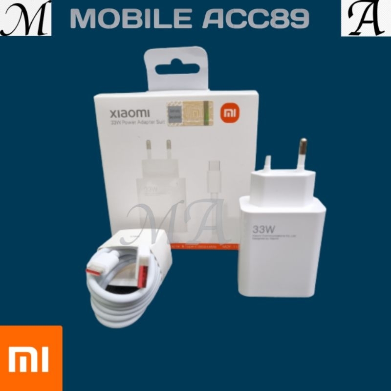 Charger Xiaomi 33 Watt Original Turbo Charger Type C Fast charging