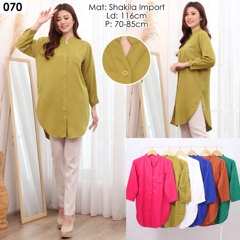 KEMEJA TUNIK OVERSIZE IMPORT HS70