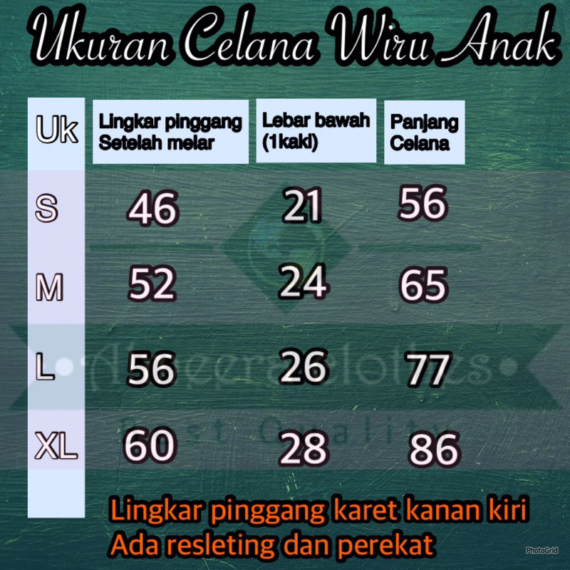 celana wiru anak /  jarik wiru model celana anak