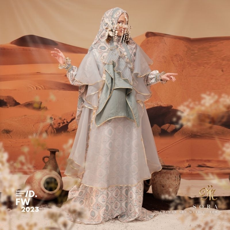 Dress Gamis Premium - Magdara Sora Set Khimar Signature