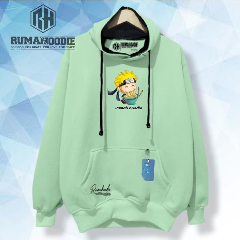 Jaket Sweater Hoodie Pria Premium Distro Sablon Jepang Naruto, Sweater Gambar Anime Style