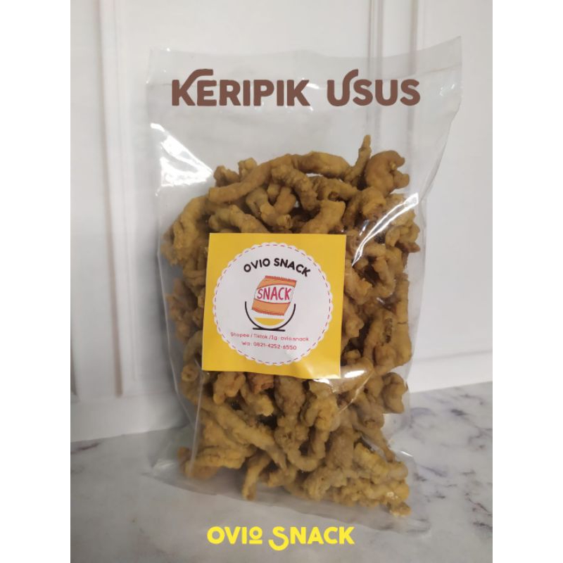 

KERIPIK USUS ORIGINAL 500 Gram / KERIPIK USUS KILOAN SUPER / KERIPIK USUS PEDAS DAUN JERUK