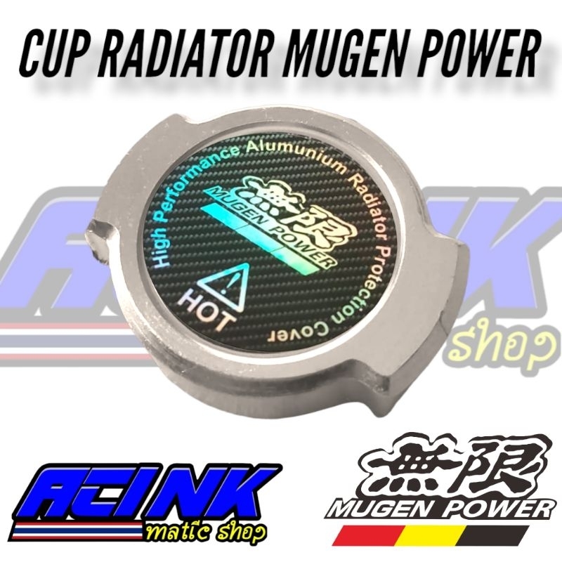 TUTUP CAP RADIATOR MUGEN FULL CNC NMAX AEROX PCX VARIO CBR