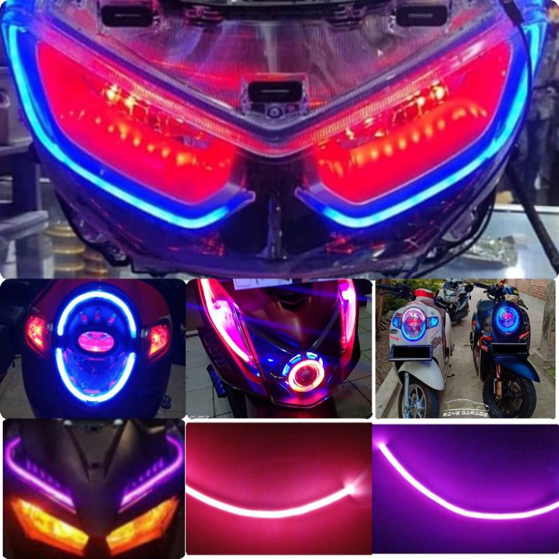 CUSTOM LAMPU MOTOR[ 6pcs]alis,devil eye,sein jely T10 LAMPU ALIS MOTOR VARIO,BEAT,SCOOPY,NMAX,AEROX,